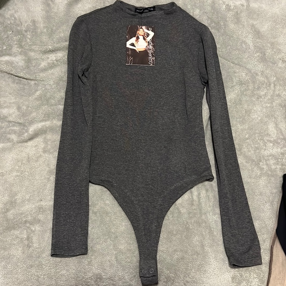 Naked Wardrobe Grey Bodysuit